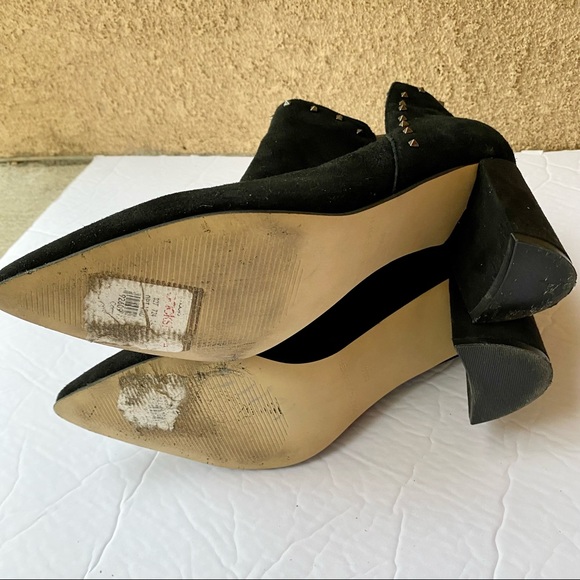 Marc Fisher Studded Black Ankle Boots - Picture 7 of 10